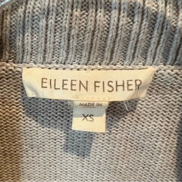 Eileen Fisher Open Front Shawl Collar Cardigan. 100% cotton Beige women’s XS - Picture 4 of 5